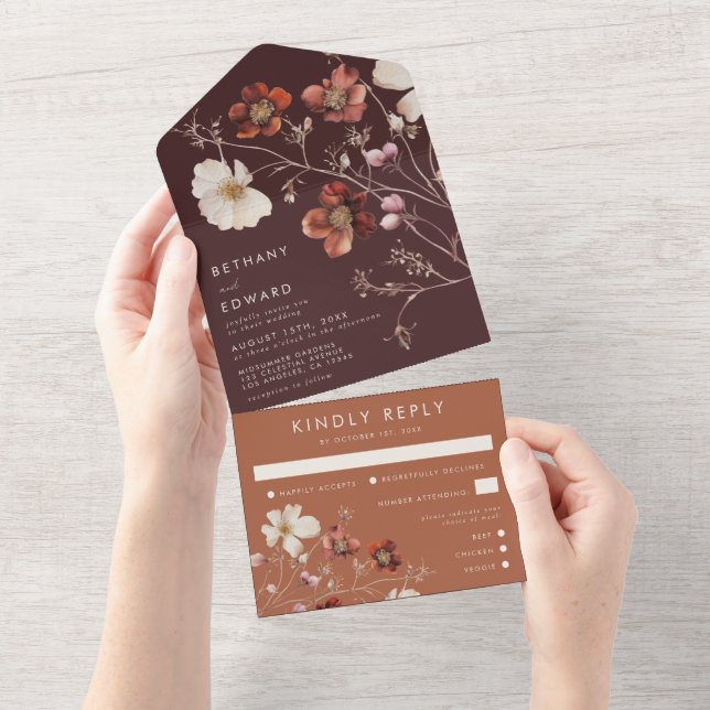 Casamento de Outono com Flores Silvestres (Tearaway)