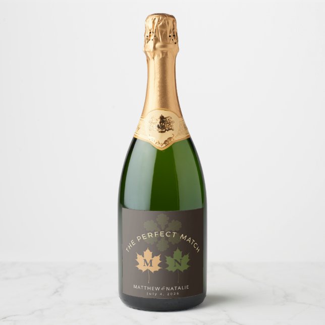 Casamento de Outono com Vinho Verde Oliva Marrom E (Frente)