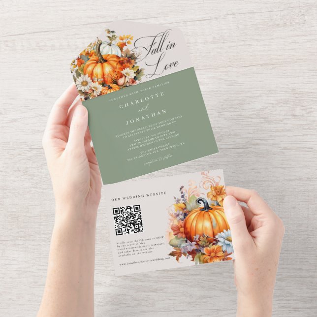 Casamento de outono de Pumpkin Floral Russo (Tearaway)