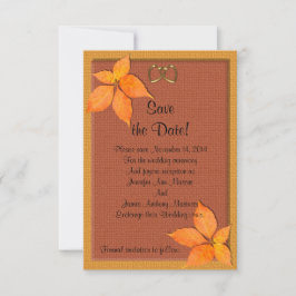 Casamento de outono guardar o cartão de data