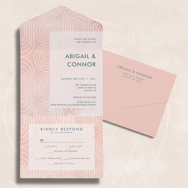 Casamento de Ovais e Círculos Chic Peach (Criador carregado)