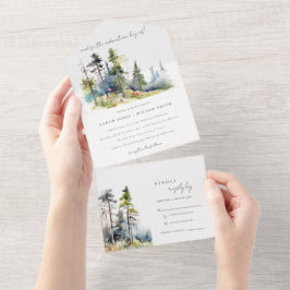 Casamento de Paisagem da Floresta de Pinheiro Inic