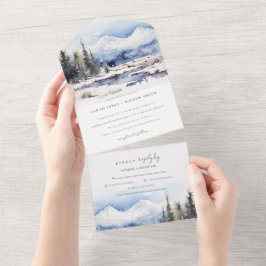 Casamento de Paisagem de Esqui da Montanha de Neve
