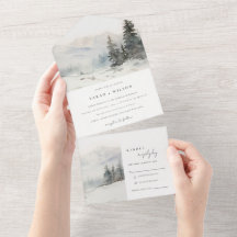 Casamento de Paisagem de Montanha de Neve Dusky Wi