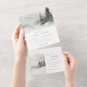 Casamento de Paisagem de Montanha de Neve Dusky Wi