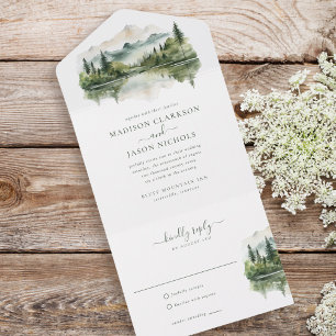 Casamento de Paisagem de Pinheiros Russos Elegante