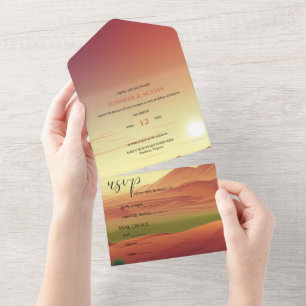 Casamento De Paisagem Do Deserto, Tudo Em Um Convi