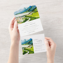 Casamento de Paisagem Rustic Countryside Lake