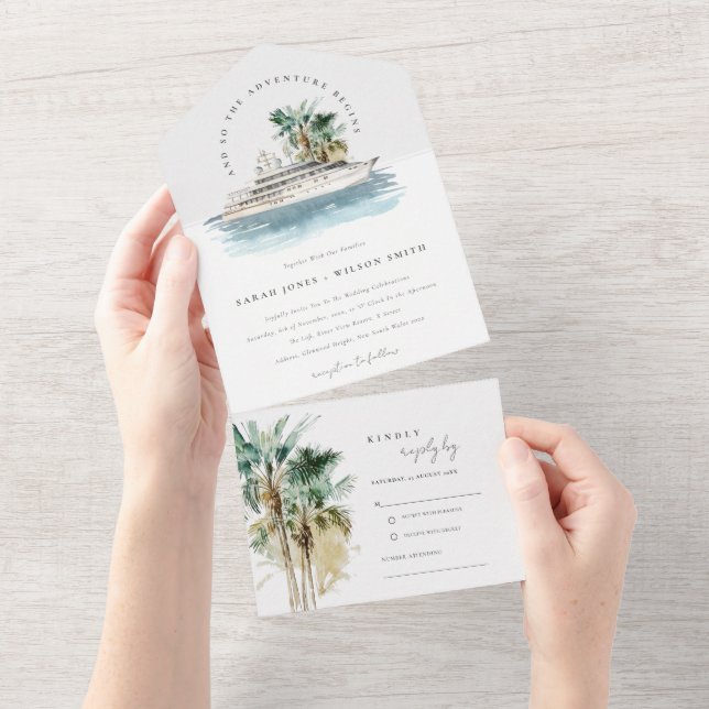 Casamento de paisagens do navio de cruzeiro Dusky  (Aba destacável)