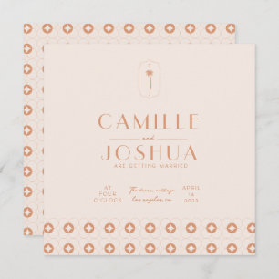 Casamento de Palm primavera retro