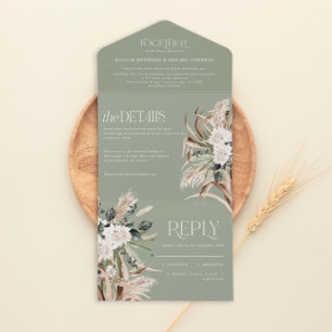 casamento de pampas eucalyptus verde-sábio