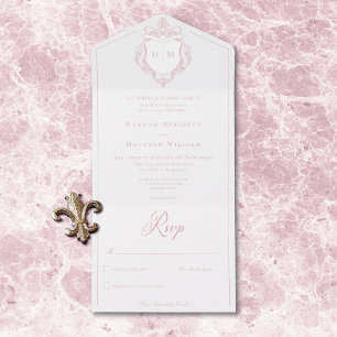 Casamento de Pássaros de Chinoiserie Rosa Elegante