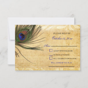 Casamento de Pavão Russo rsvp 3.5 x5