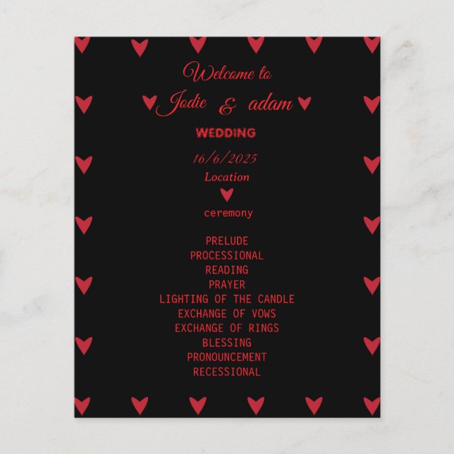 casamento de pequenos corações (Frente)