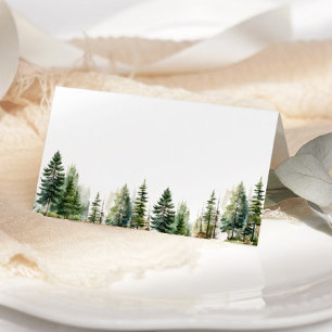 Casamento de pinheiros da floresta minimalista