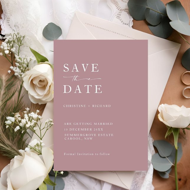 Casamento de poeira elegante Salve a data (Criador carregado)