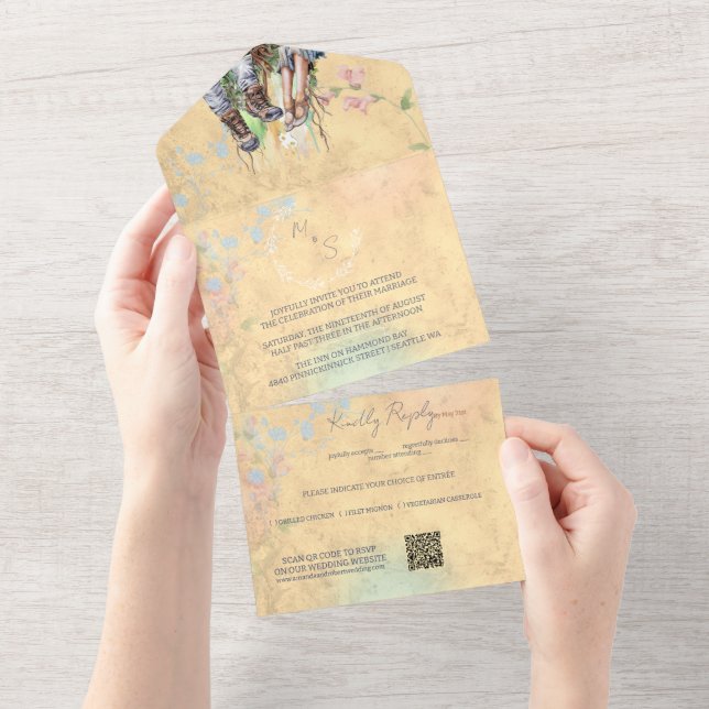 Casamento de Prados de Florestas Selvagens (Aba destacável)