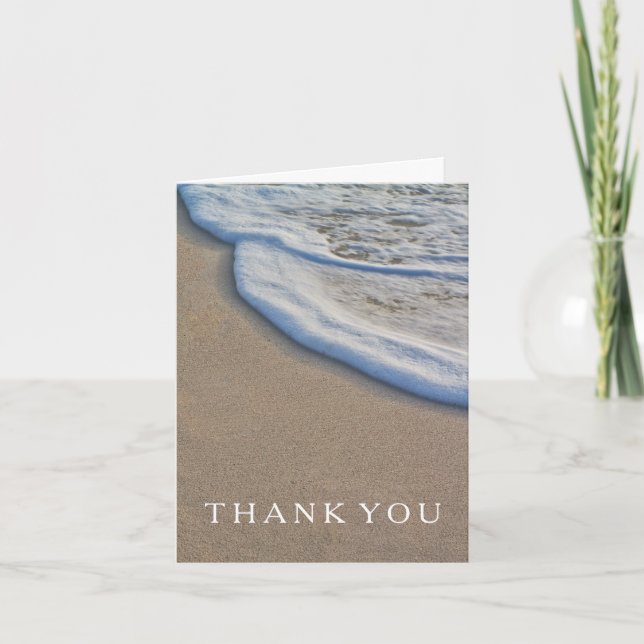 Casamento de Praia Casual Agradecimento (Frente)