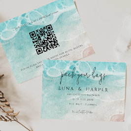 Casamento de Praia com Aquarela de Maré Moderna