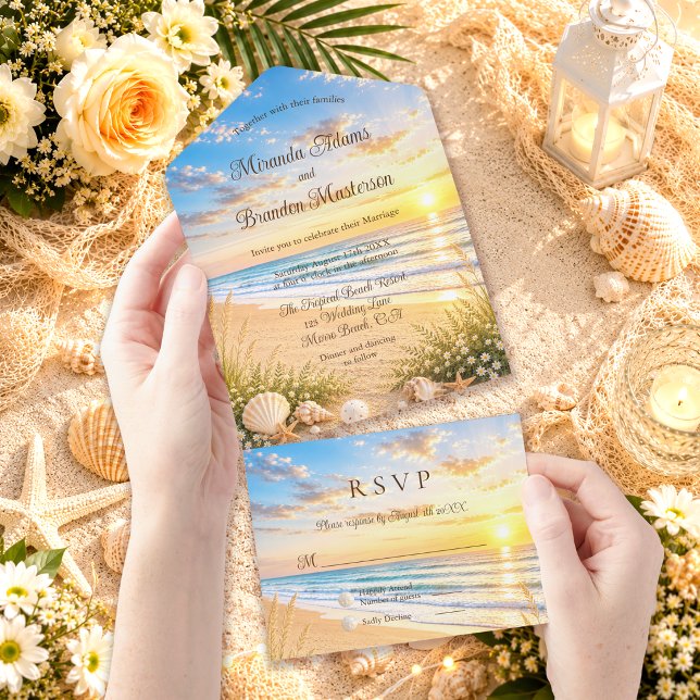 Casamento de Praia com Ondas do Oceano Azul Tropic (Criador carregado)