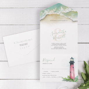 Casamento De Praia De Jupiter Lighthouse Na Flórid