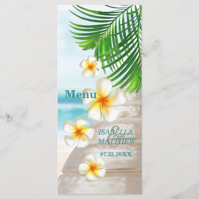 Casamento de Praia - Menu (Frente)