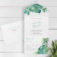 Casamento de Praia na Flórida Convite com RSVP