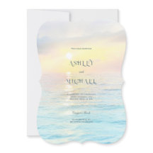 Casamento de praia no Oceano Elegante simples