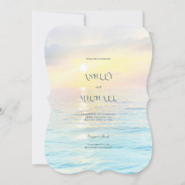 Casamento de praia no Oceano Elegante simples