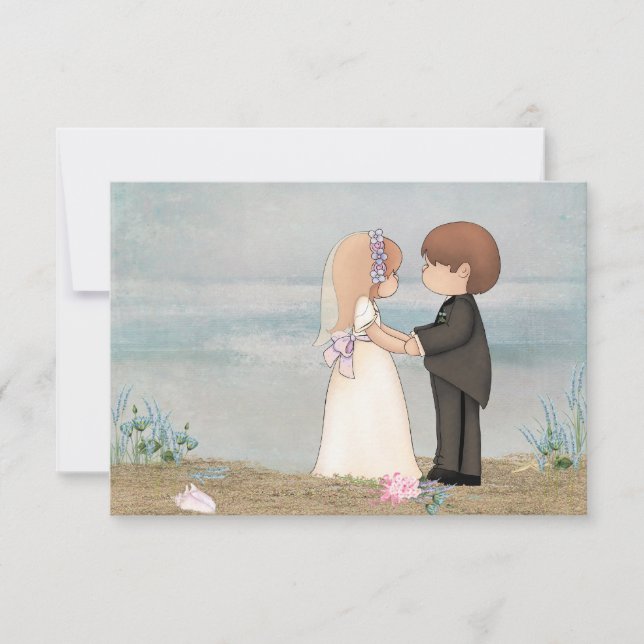 Casamento de praia RSVP (Frente)