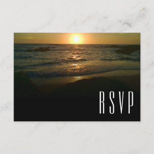 Casamento de praia RSVP do por do sol