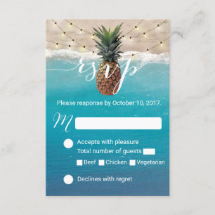 Casamento de praia tropical havaiano RSVP do