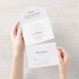 Casamento de prata com caligrafia minimalista