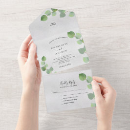 Casamento de prata eucalipto verde