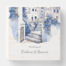 Casamento de Pristine Blue e White Santorini