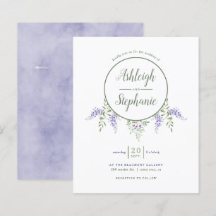 Casamento de Quebra de Wisteria de Aquarela Orçame