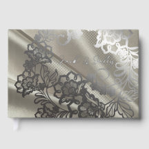 Casamento de renda preta elegante