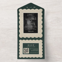 Casamento de Renda Verde Vintage