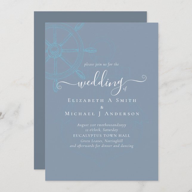 Casamento de Rodas Náuticas (Frente/Verso)