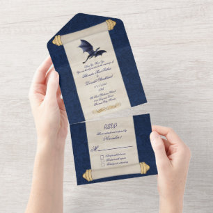 Casamento de Rolagem do Dragão Azul Fairytale