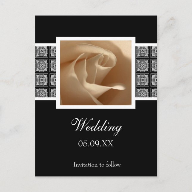 Casamento De Rosa bonito Salve A Data De Anúncio P (Frente)