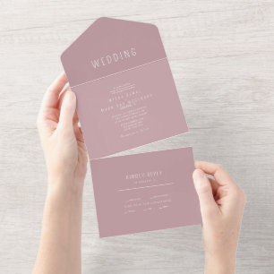 Casamento de Rosa simples e empoeirado contemporân