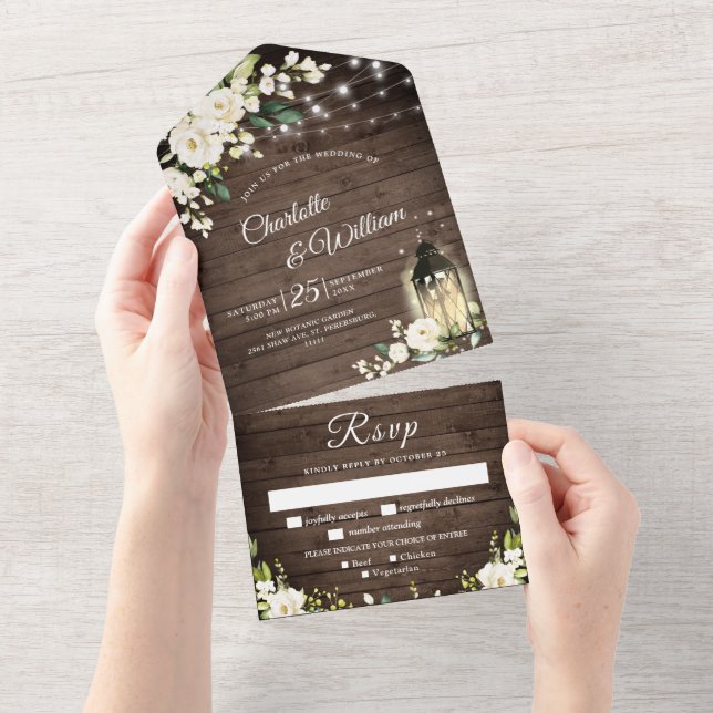 Casamento de Rosas Brancas Rústicas Elegantes (Tearaway)