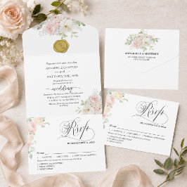 Casamento de Rosas Cor-de-Rosa Suave e Elegante 