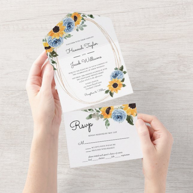 Casamento de Rosas Russos de Girassol (Aba destacável)