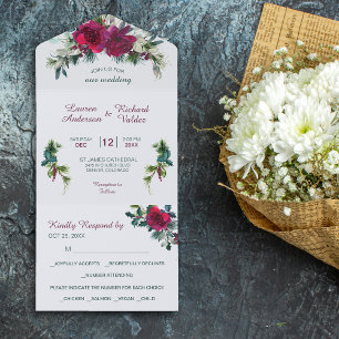 Casamento De Rose Bouquet De Crimson Christmas Tud