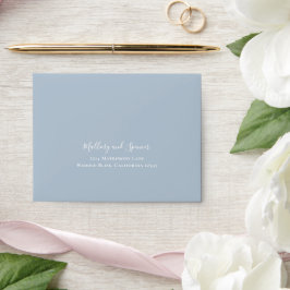 Casamento de RSVP Azul Tradicional