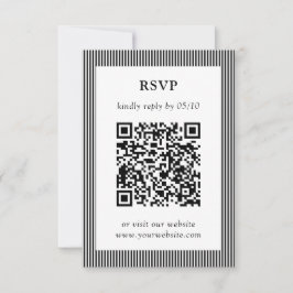 Casamento de RSVP de Código QR com distribuição br
