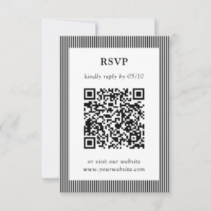 Casamento de RSVP de Código QR com distribuição br