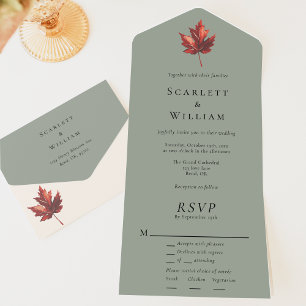 Casamento de RSVP de entrada verde de imagem mínim